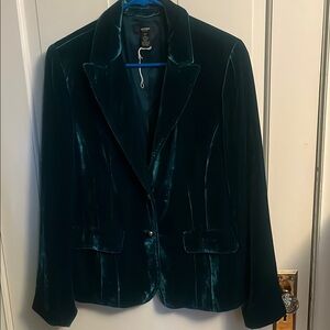 Alfani Women's Velvet Jacket - Teal